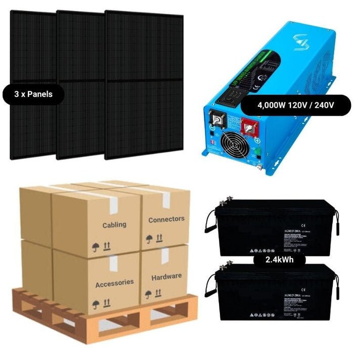 Complete Off-Grid Solar Kit with 3 x 200W Mono Solar Panels